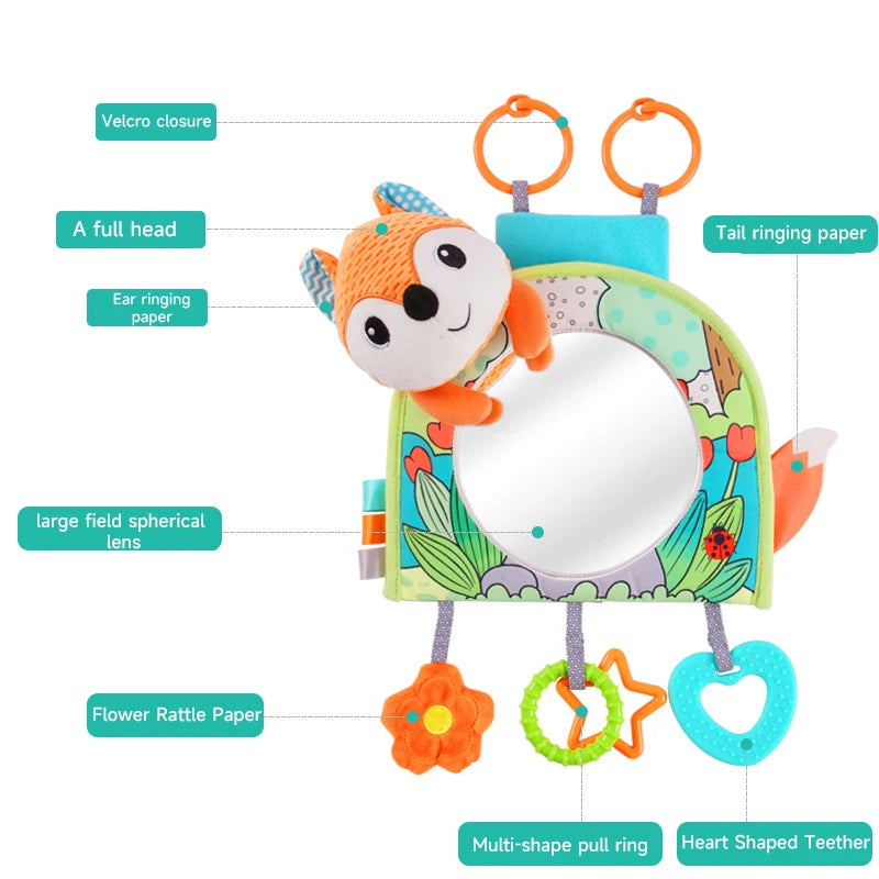 Baby Mirror Car Seat Toys Baby Rear Mirror Hanging Toys Kids Monitor Infant Tummy Time Toys Travel Toys Babies Carseat Toy Gifts