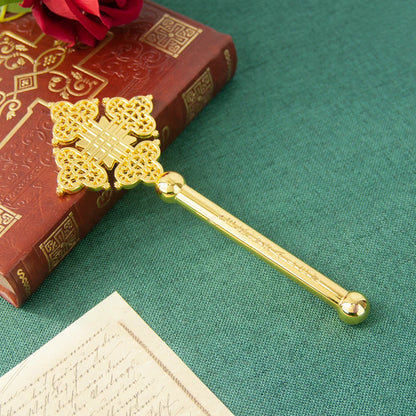 HT Orthodox Church Product Supplier Jesus Crucifix Small Handheld Gold Plated Cross Church Home Ritual Accessory