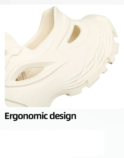 Sandalias Hombre Verano Sandals Men's New Summer Non-Slip Anti-Odor Hollow Breathable Outdoor Casual Flat Beach Shoes