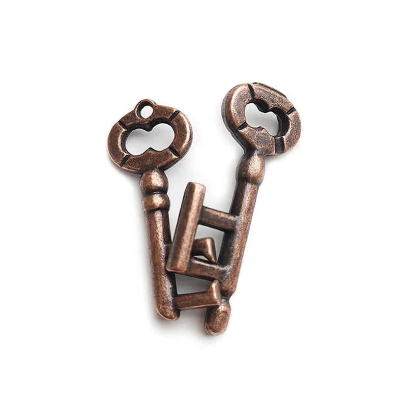 Key Lock Puzzles IQ Brain Teaser Quebra Cabeça Rompecabezas Metal Juegos De Ingenio Intellectual Toy For Adults Kids