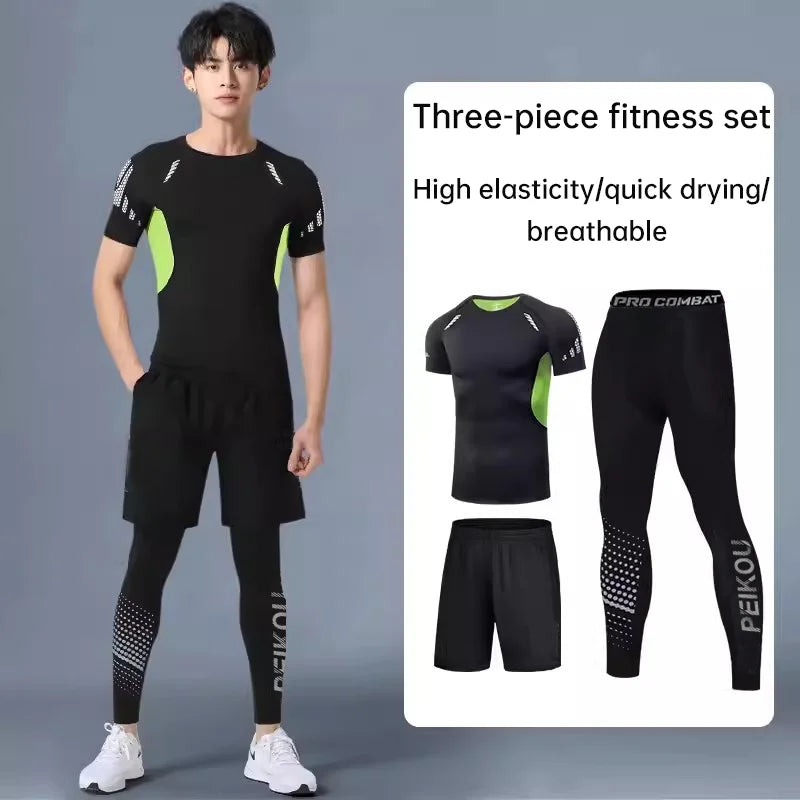 Sports kit men's running equipment 2024 spring and summer new training morning run outdoor quick-drying coat fitness clothing