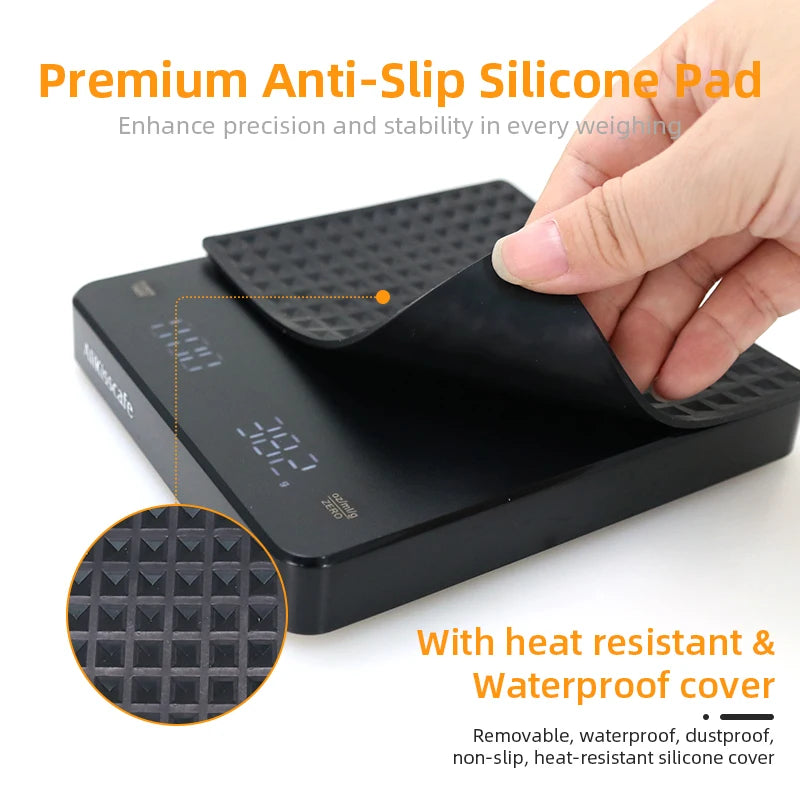 Espresso Scale With Timer Digital Usb 3kg Electronic With Pad High Precision Portable Barista Tools Home Coffee Accessories