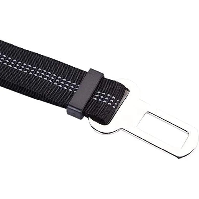 Adjustable Dog Car Seat Belt - Retractable Elastic Safety Leash with Shock Absorption, Pet Car Safety Harness for Dogs