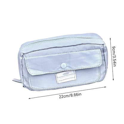 School Essential Large Capacity Pencil Pouch, Adorable Canvas Cosmetic Bag, Student Supply, Ideal Gift