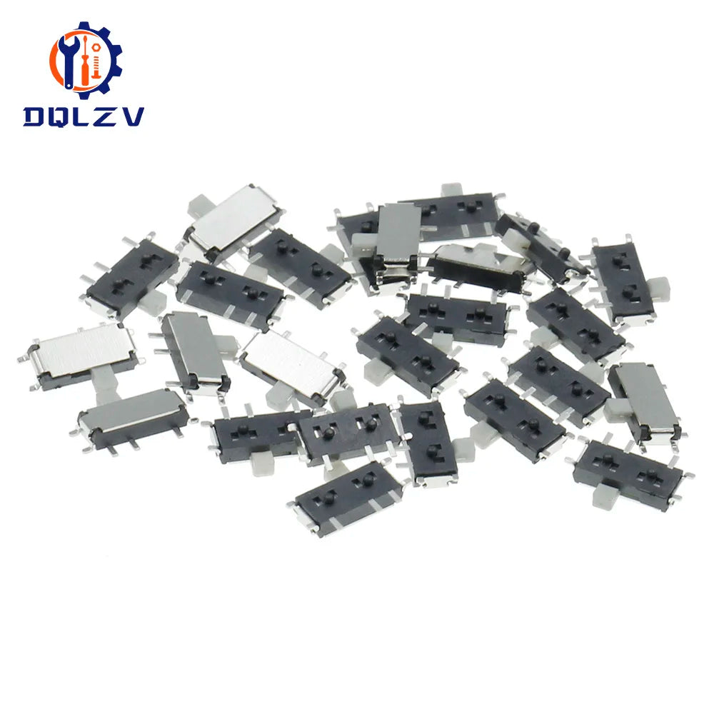 7Pin Mini Slide Switch On-OFF 2Position Micro Slide Toggle Switch 1P2T H=1.5MM Miniature Horizontal Slide Switch SMD