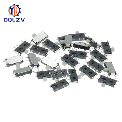 7Pin Mini Slide Switch On-OFF 2Position Micro Slide Toggle Switch 1P2T H=1.5MM Miniature Horizontal Slide Switch SMD