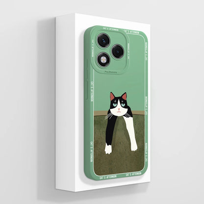 For Honor 400 Lite Case Simple Butterfly Soft Liquid Silicone Full Protection Back Cover For Honor 400Lite 5G Phone Protectors