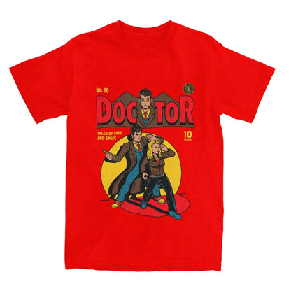 Mens T-Shirt Doctors Who T Shirts Harajuku Godfather Doctors Summer Tees Funny Loose Cotton Tops Plus Size 6XL