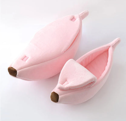 Banana Cat Bed House Funny Cute Cozy Cat Mat Beds Warm Durable Portable Pet Basket Kennel Dog Cushion Cat Supplies Multicolor