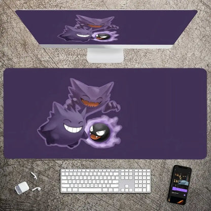 MINISO P-Pokemon-Gengar Grande Mousepad Large Gaming Mouse Pad Lock Edge Thickened Computer Keyboard Table Desk Mat