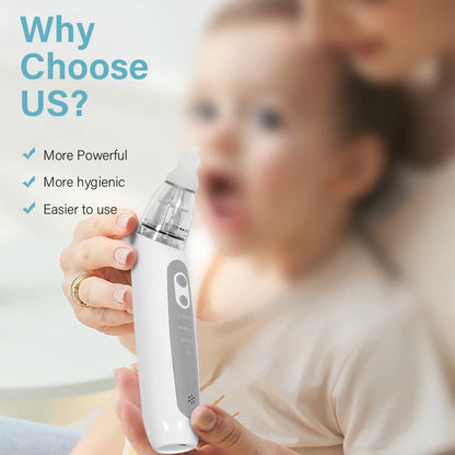 New Electric Nasal Aspirator Baby Nose Sucker Snot Booger Mucus Remover for Toddler Infant Newborn Kid Nose Cleaner with Music