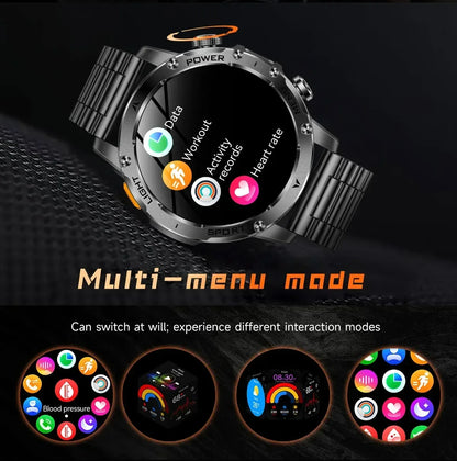 New For HUAWEI 1000mAh Large Capacity Battery Smart Watch Men Outdoor Flashlight BT Call Waterproof Sport Fitness SmartWatches
