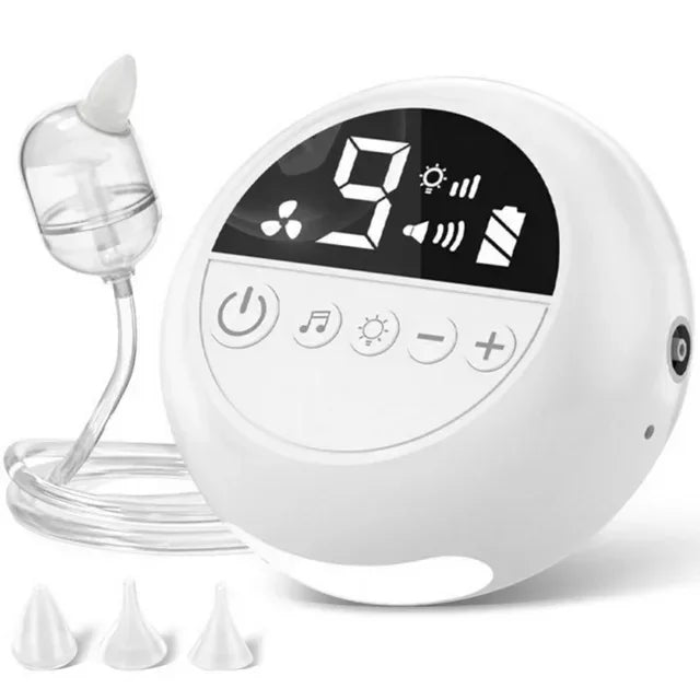 Baby Nasal Aspirator Electric Nose Cleaner with Built-In Music & Night Light Rechargeable Nose Booger Sucker for Infants Babies