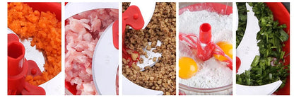 Mixer Food Processor Kitchen Manual Powerful Egg Blender Meat Grinder Vegetable Chopper Shredder Stainless Steel Blade Cutter