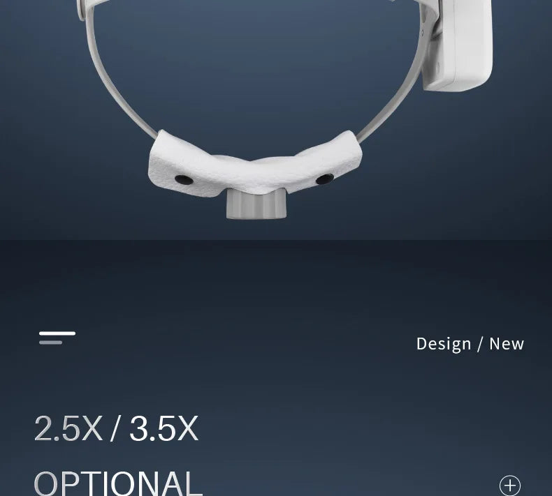 2.5X/3.5X  Dental LED Light Lamp Binocular Loupes Brightness Spot Adjustable Dental Lab 5W Headlamp For Surgical Headlight