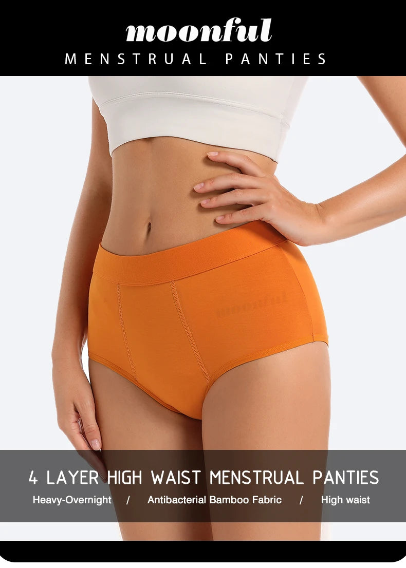 Menstrual Period Underwear High Waist Menstruation Panties Woman Abundant Flow Menstrual Cycle Absorbent Underwear Period Shorts