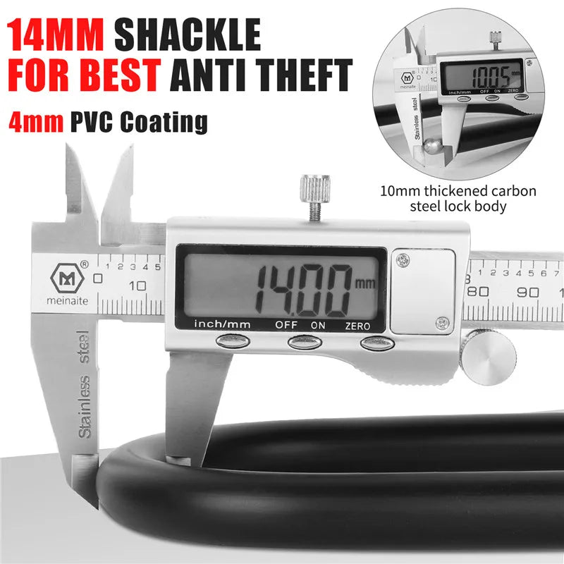 WEST BIKING Bicycle U Lock Anti-theft MTB Road Mountain Bike Lock Bicycle Accessories U-Locks Cycling Steel Security Bike Locks