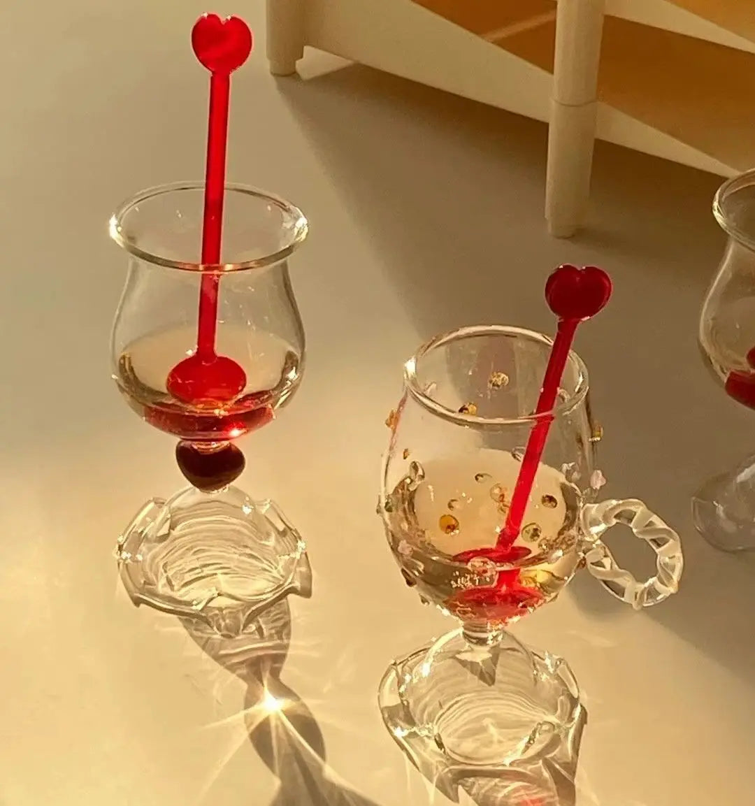 Calla Lily Animals Cartoon Bear Glass Spoon Dessert Spoon Coffee Glass Stir Spoon  Long Handle Spoon Yogurt Spoon