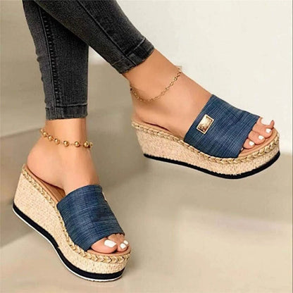 Sandals - Women'S Platform Sandals, Wedge Heel,  Straps, Summer Beach Fashion Sapatos Femininos босоножки летние Sandalias