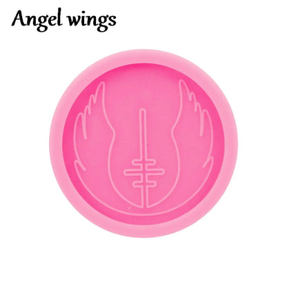 DY1206 African Tribal Symbols Badge Reel Mold Epoxy Resin, Medical,Medical, Physical Therapy, Pharmacy Nursing Chocolate Moulds