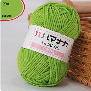 Multi-purpose 25g/ball Milk Cotton Yarn for DIY, Handmade Crafts, Amigurumi, Hats, and Bags