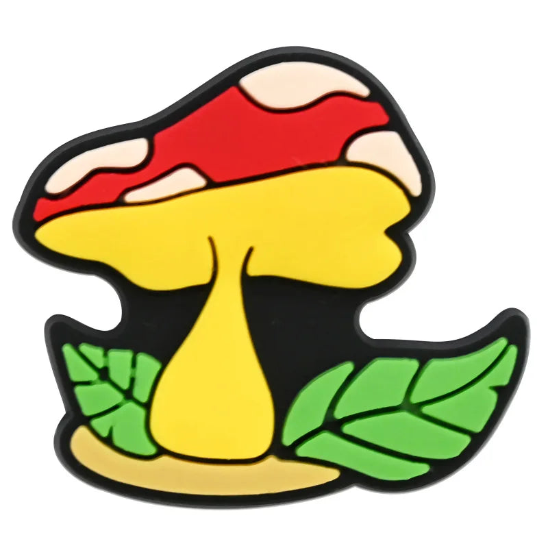 Cute Mushroom Shoe Charms Decoration for Crocs Pin Accessories Bracelet Wristband Party Party Gifts