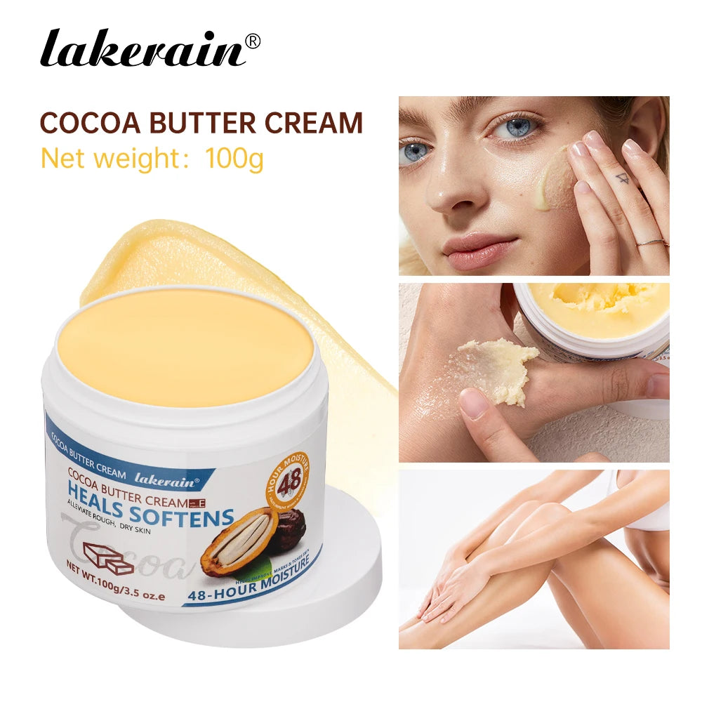 Cocoa Butter Cream Body Lotion Helps soothe rough, soften dry skin Vitamin E helps improve skin For use on body and face
