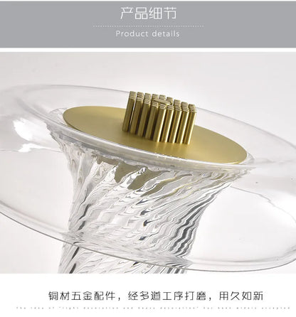 Nordic  personalized twisted glass desk lamp modern LED decorative lamp study bedroom bedside designer Table lamp