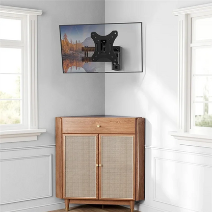 CABE-Full Motion Corner TV Holder Support Wall Mount Bracket Swivel Tilts Adjustable Stand For 10-32 In TV Monitor