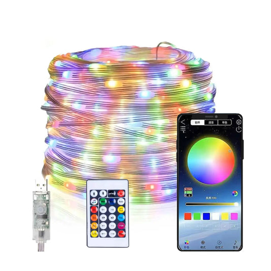 Smart USB LED Lights 5/10/20m Fairy Light APP Remote Indoor And Outdoor Multifunctiona String Decor for Party Christmas Holiday