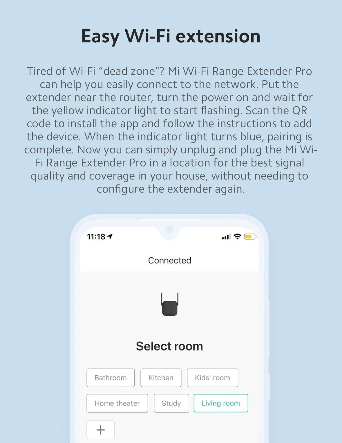New Original Xiaomi Wifi Amplifier Pro 300M 2.4G Repeater Network Expander Range Extender Roteader Mi Wireless Wi-Fi Router