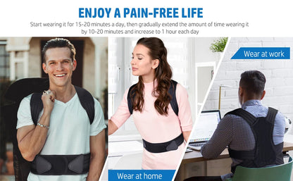 Posture Corrector for Men and Women, Back Brace for Posture, Adjustable and Comfortable, Pain Relief for Back,Shoulders,Neck