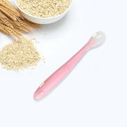 New style Baby Silicone Spoon Medical-Grade Liquid Silicone + Ultra-Soft Tip Safe Feeding For Water/Cereal/Puree