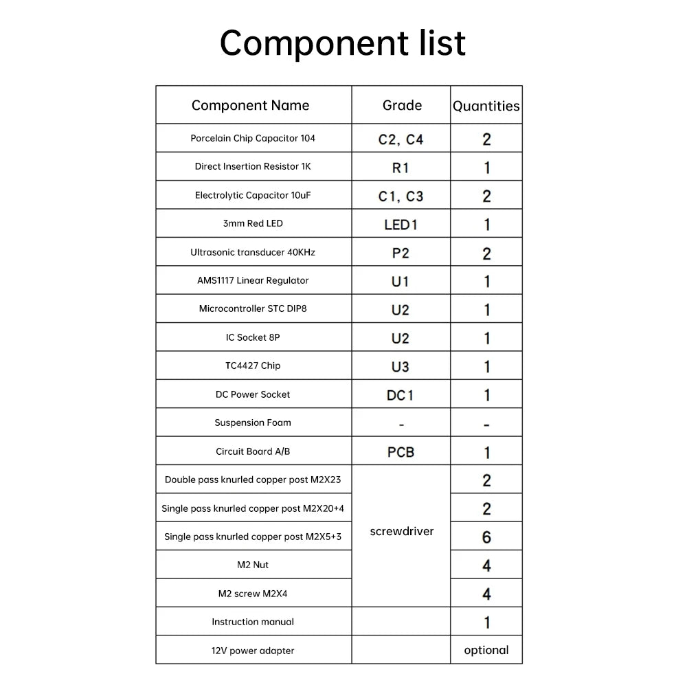 DIY Electronic Kits Ultrasonic Suspension Standing Wave Controller DIY Soldering Acoustic Suspension Science Learn Tool