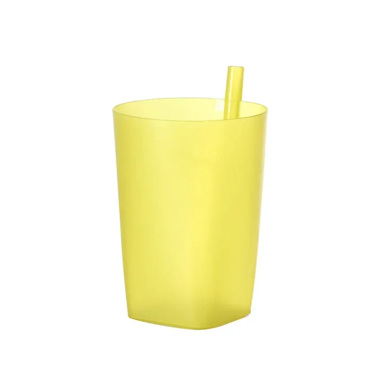 Candy Color Sippy Cups Built in Straw Water Practical Large Capacity Straw Cup for Children Kids Creative Water Drinking Mug New