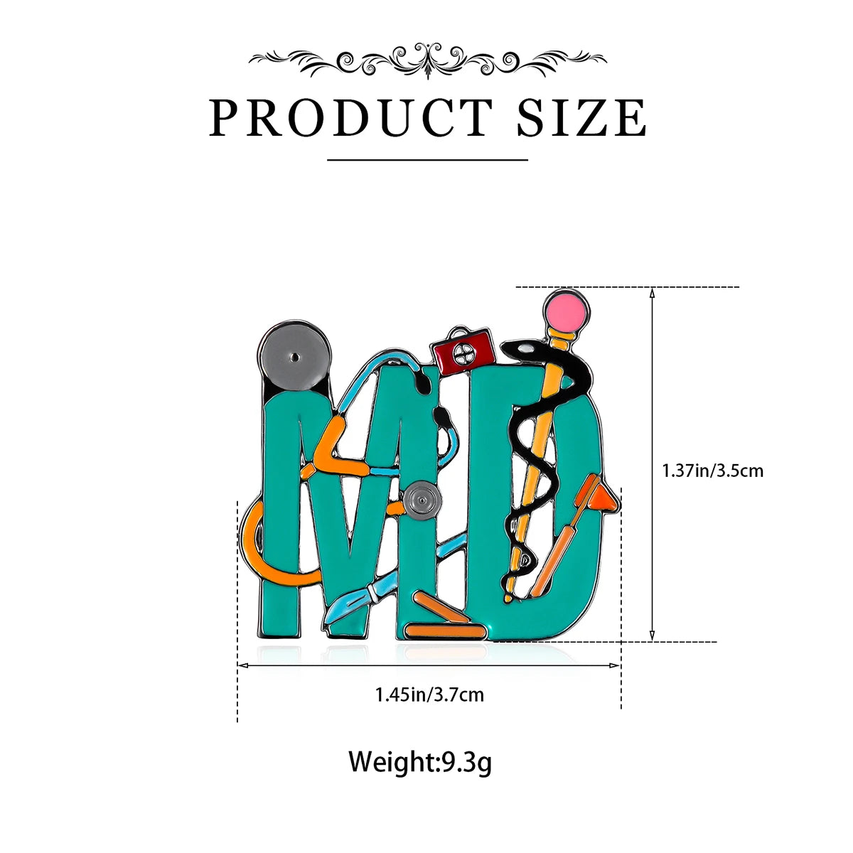 Creative RN MD Coloful Enamel Pin Brooch Medical nursing Lapel Lanyard Bag Badge Jewelry Accessories Gift for Nurse Doctor