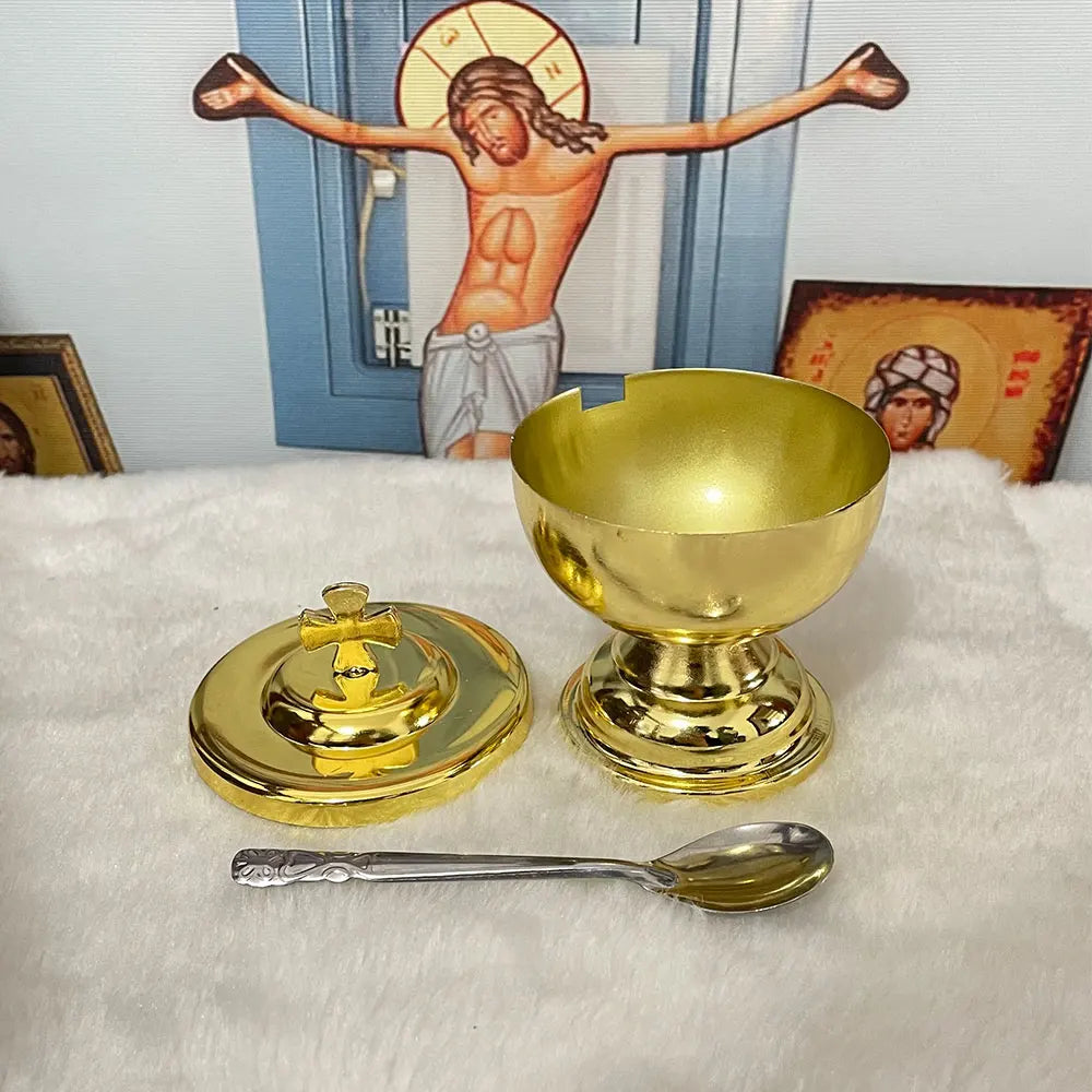 Mass Supplies Holy Water Cups Gold-plated Worship Supplies Church Decorations Church Memorabilia Religious Memorabilia