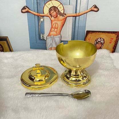 Mass Supplies Holy Water Cups Gold-plated Worship Supplies Church Decorations Church Memorabilia Religious Memorabilia
