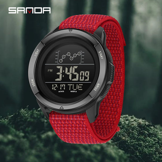 SANDA 2198 Single Monitor Male Student Electronic Watch Multifunctional Waterproof sports Student Electronic Watch 2025