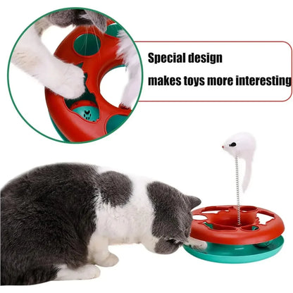 Cat Toys for Indoor Cats,Interactive Kitten Toys Roller Tracks with Catnip Spring Pet Toy with Exercise Balls