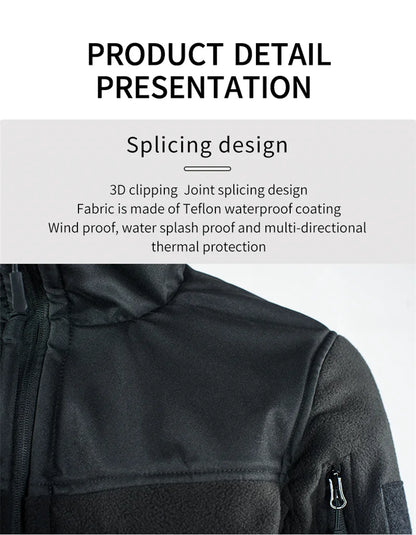 Winter Tactical Fleece Jacket Military Army Jacket Thermal Warm Camouflage Work Coats Mens Clothes Husband  Field Jacket Outwear