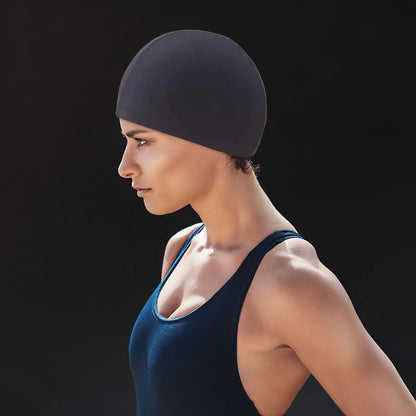 NEW Swimming Cap Elastic Nylon Ear Guards Long Hair Pool Cap Slim Swimming Cap Swimming Accessories