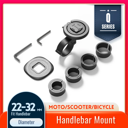 Magnetic Bike & Motorcycle Phone Mount - Universal Smartphone Holder with GPS Support, Secure Magnetic Attachment for Cycling