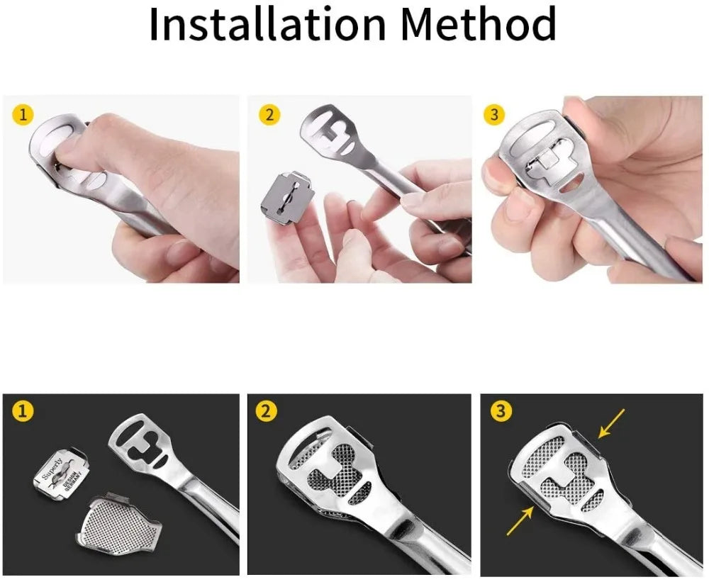 Pedicure knife dead skin planer stainless steel foot planer foot scraper pedicure planer foot skin scraper tool