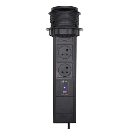 Pop up the socket; Embedded desktop socket; 3-digit AC power USB-A/C Supercharging PD 20W; Used for conference desks, kitchen an