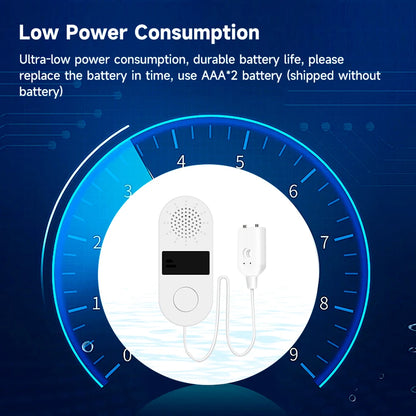 Non-Smart Water Alarm Leak Detector 130dB Sound & Light Water Leak Sensor Essential Waterproof Home Safety Device