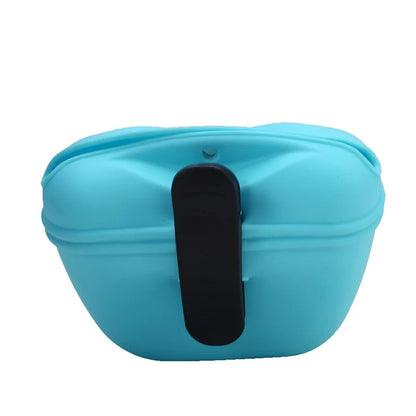 Silicone Dog Treat Bag Outdoor Feeder Puppy Snack Pouch Food Reward Storage Bag Pet Portable Dog Training Waist Bag