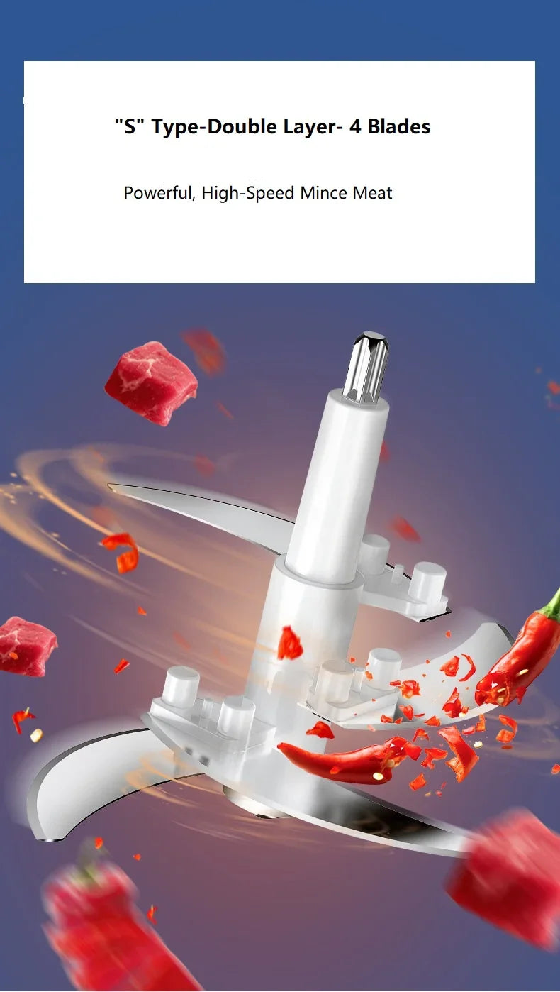 Houselin Food Processors, Meat Grinder & Food Chopper Electric Vegetable Chopper for Meat/fish/Vegetable/Baby Food