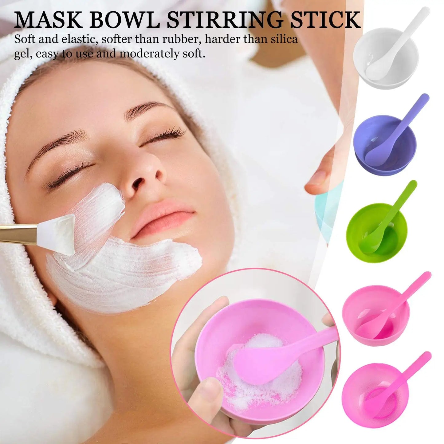 Face Mask Mixing Bowl Set DIY Facemask Mixing Tool with Silicone Mask Bowl Makeup Brushes Spatula Beauty Skin Care Beauty Health