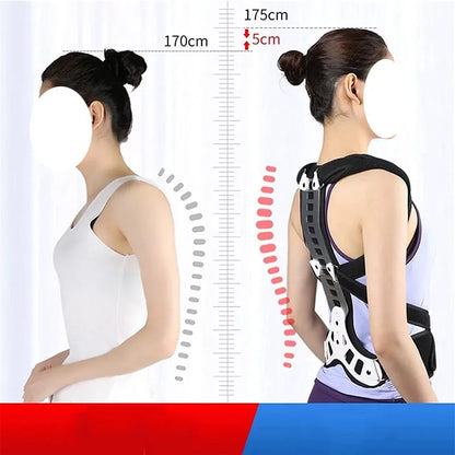 Adjustable Back Brace Posture Corrector Women Men Back Straightener Trainer for Scoliosis & Hunchback Correction, Spine Support